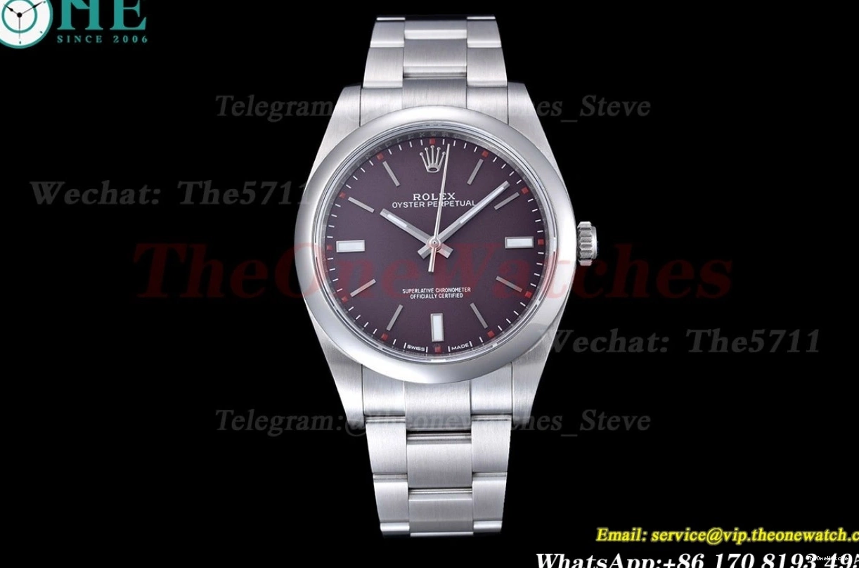 Purple SS Perpetual SS VR3132 114300 EWF Oyster 39mm 0223